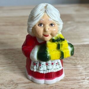 Vintage 1980s Mrs. Claus salt shaker with plug